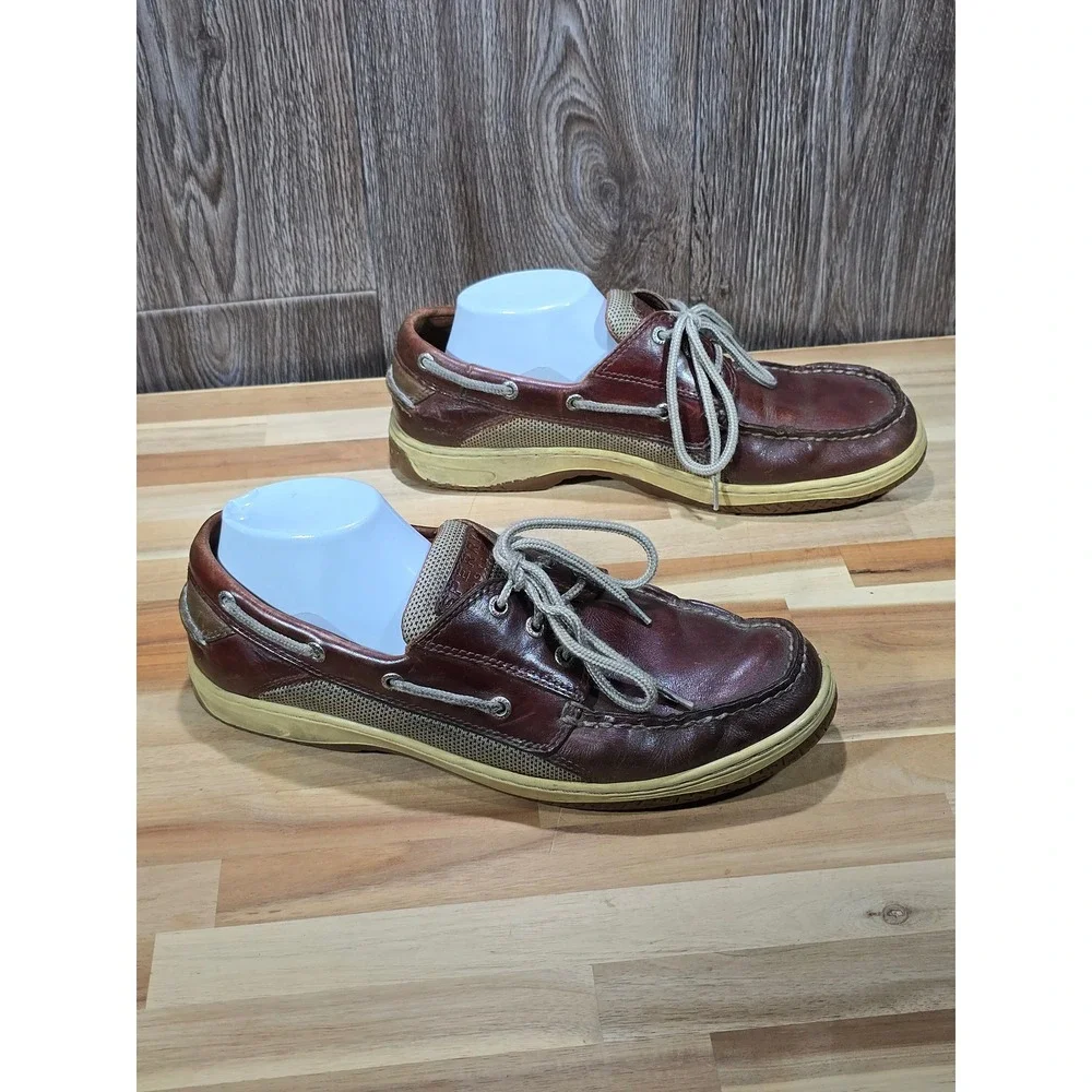 Sperry Men's Billfish 3-Eye Leather‎ Boat Shoes Size 11M Dark Tan 0799320 Casual